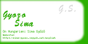 gyozo sima business card